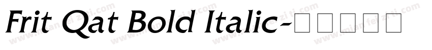 Frit Qat Bold Italic字体转换